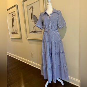 Striped Blue Maxi Dress